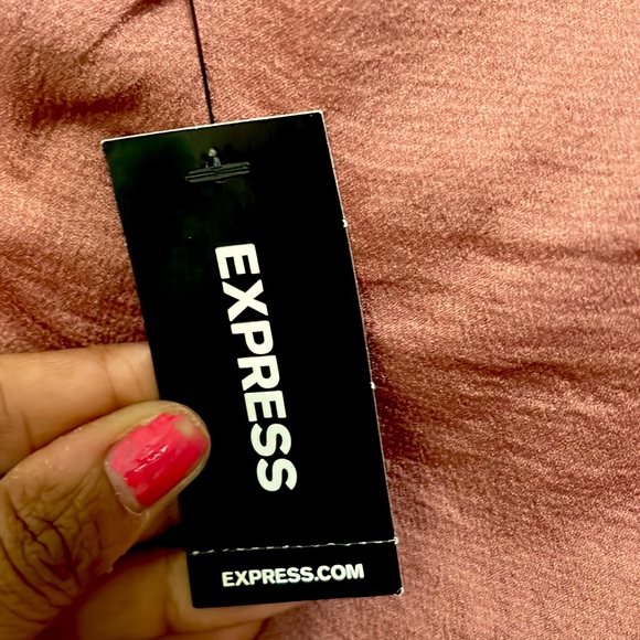 NWT Express Strapless Asymmetrical Hem Dress with knotted waist in size SMALL ! - Picture 5 of 9